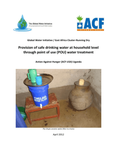 2. Description of the different water filters
