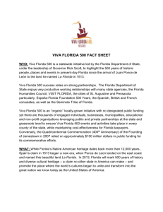 Viva Florida 500 Fact Sheet 5. 13