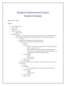 Student Government Union Student Senate February 6th, 2013