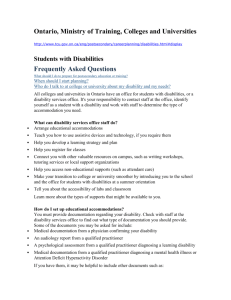 Students with Disabilities - Post Secondary Information