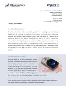 Information re Biometric Scanning