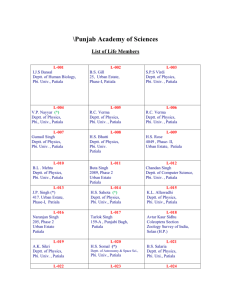 List of Life Members - punjab academy of sciences