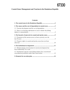 Coastal Zones Management and Tourism in the Dominican Republic