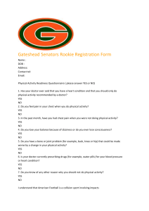 Registration Form - Gateshead Senators
