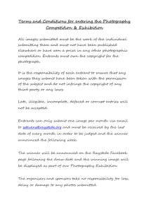 Terms And Conditions For Entering The Photography Competition