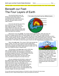 Earth Layers & Heat Transfer Retake Worksheet