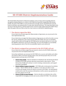 STARS Implementation - District Decisions