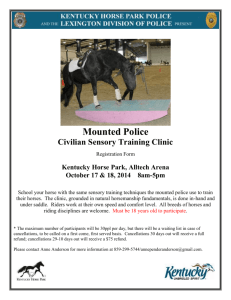 Mounted Police Civilian Sensory Training Clinic