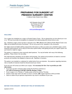 pediatric patients - Presidio Surgery Center