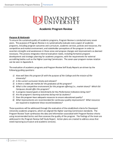 Davenport University Program Review