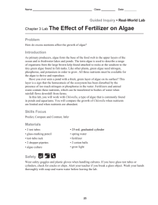 Ch 3. Effect of Fertilizer on Algae