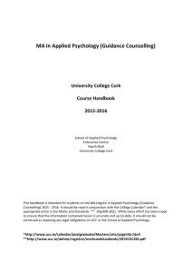 MA in Applied Psychology (Guidance Counselling)
