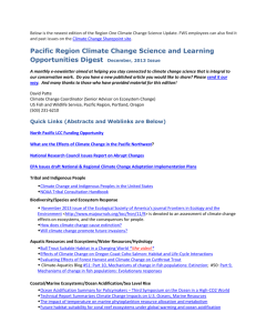 Pacific Region Climate Change Science and Learning Opportunities