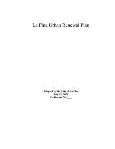 La Pine Urban Renewal Plan