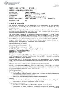 Position Description Band B6 - Department for Education and Child