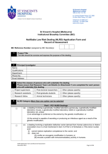 IBC NLRD Application Form and Record of Assessment