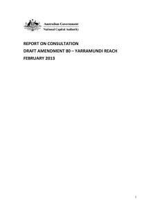 Amendment 80 - Yarramundi Reach Consultation Report