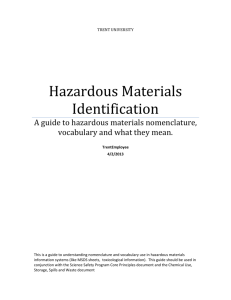 Hazardous Materials Identification