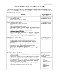 Peralta District Curriculum Process 2013 10 01