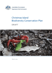 b / Draft Christmas Island Biodiversity Conservation Plan