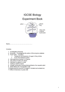 IGCSE Biology Experiments Book