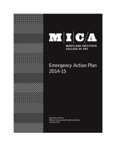 Emergency Action Plan - Maryland Institute College of Art