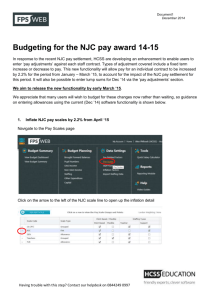 Budgeting for the NJC pay award 14-15