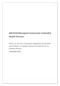 Assisted Registration Policy - Aboriginal Medical Services Alliance