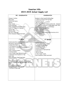 2014-2015 Supply List - Atlanta Public Schools