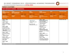 sa heart congress 2015 –provisional academic programme