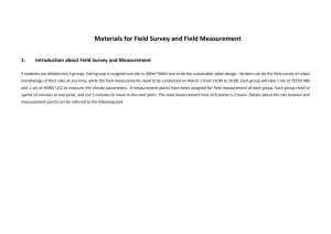 UG_Field Measurement and Survey