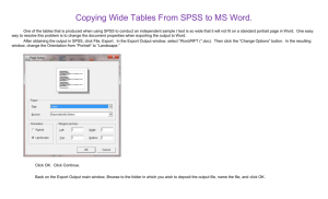 Copying Independent t Test Output From SPSS to MS Word