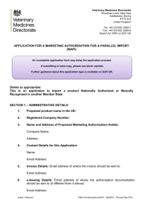 Autogenous Vaccine Authorisation - Variation Application