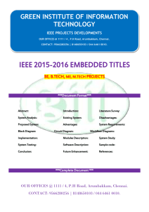 2015 - 2016 ieee embedded project titles