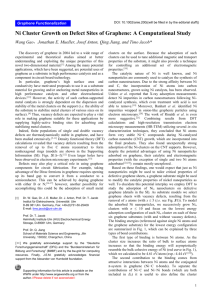 Ni Cluster Growth on Defect Sites of Graphene: A Computational Study