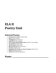 9th Grade English Poetry Unit - Hatboro