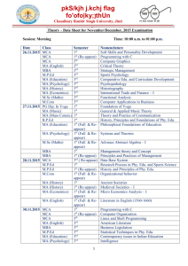Date Sheet - Nov., 2015 - chaudhary ranbir singh university