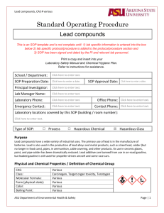 Lead compounds, inorganic