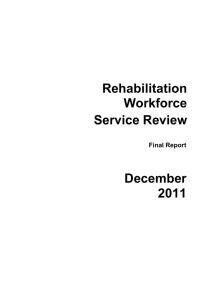 Rehabilitation Workforce Service Review