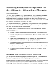 Examples Of Clergy Sexual Misconduct