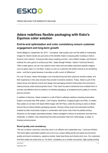 Adare redefines flexible packaging with Esko`s Equinox