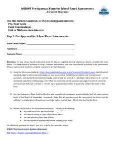 Link to Pre-Approval Form for School Based Assessments
