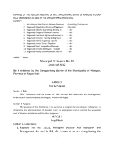 Series - Municipality of Kiangan