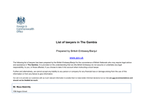 List of lawyers in The Gambia