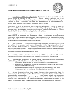 terms and conditions of facility use under humble isd policy gkd