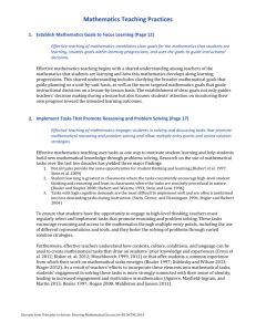 Mathematics Teaching Practices