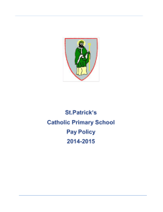 PayPolicy14-15 - St. Patrick`s Catholic Primary School, Leicester