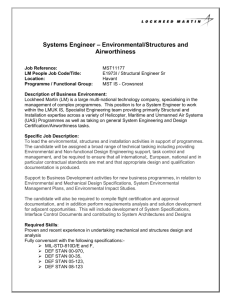 Systems Engineer – Environmental / Structures