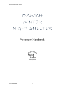 Volunteer Role - Ipswich Winter Night Shelter