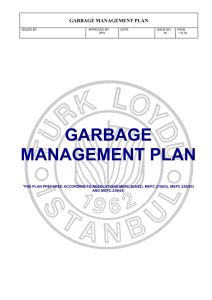 garbage management plan